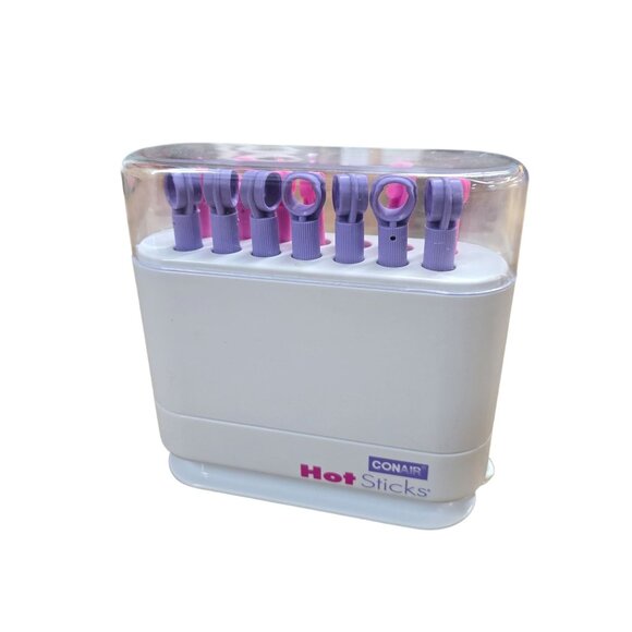 Conair Hot Sticks HS18R Purple Pink 14 Curlers - Picture 1 of 7